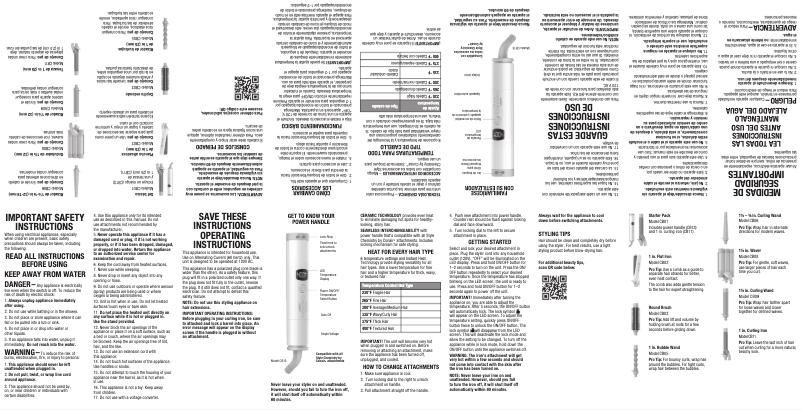 Page 1 de la notice Manuel utilisateur Conair Style Chemistry CB01