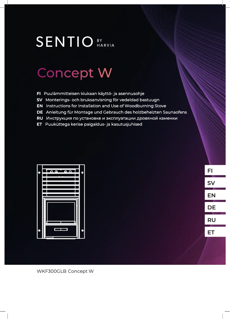 Page 1 de la notice Manuel utilisateur Harvia Concept W WKF300GLB