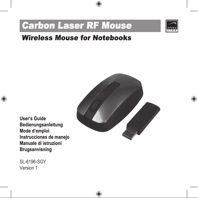 Image de la première page du manuel de l'appareil Carbon Laser RF Mouse