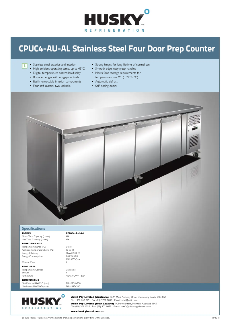 Image de la première page du manuel de l'appareil CPUC4-AU-AL
