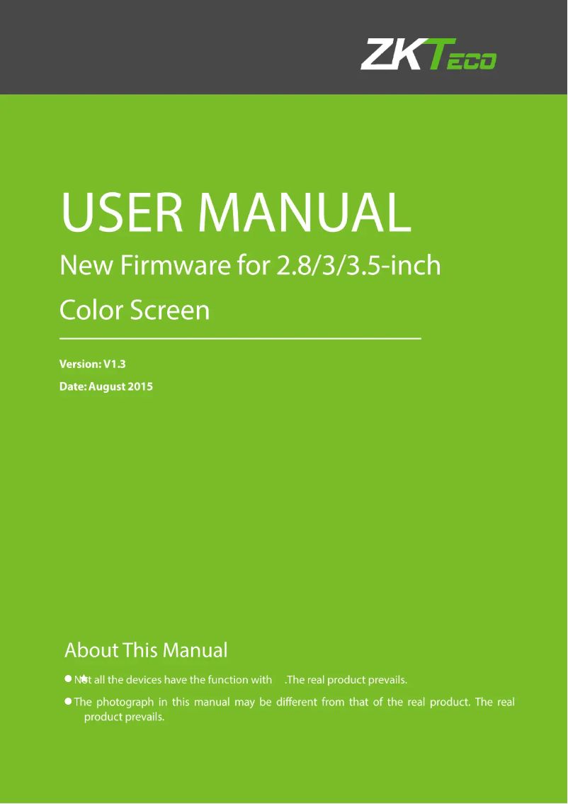 Image de la première page du manuel de l'appareil iClock S900