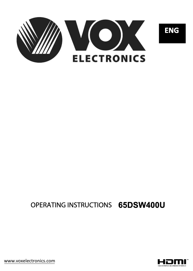 Page 1 de la notice Manuel utilisateur VOX 65DSW400U