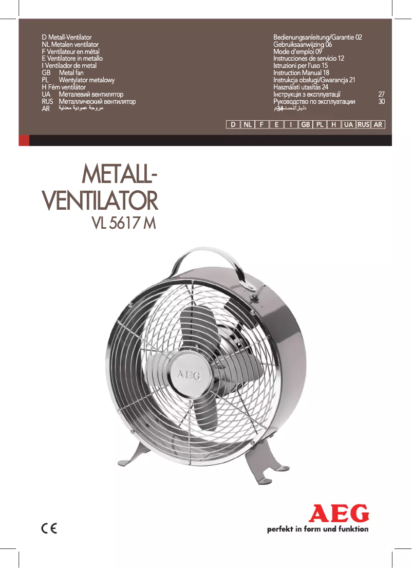 Imagen de la primera página del manual del dispositivo VL 5617 M