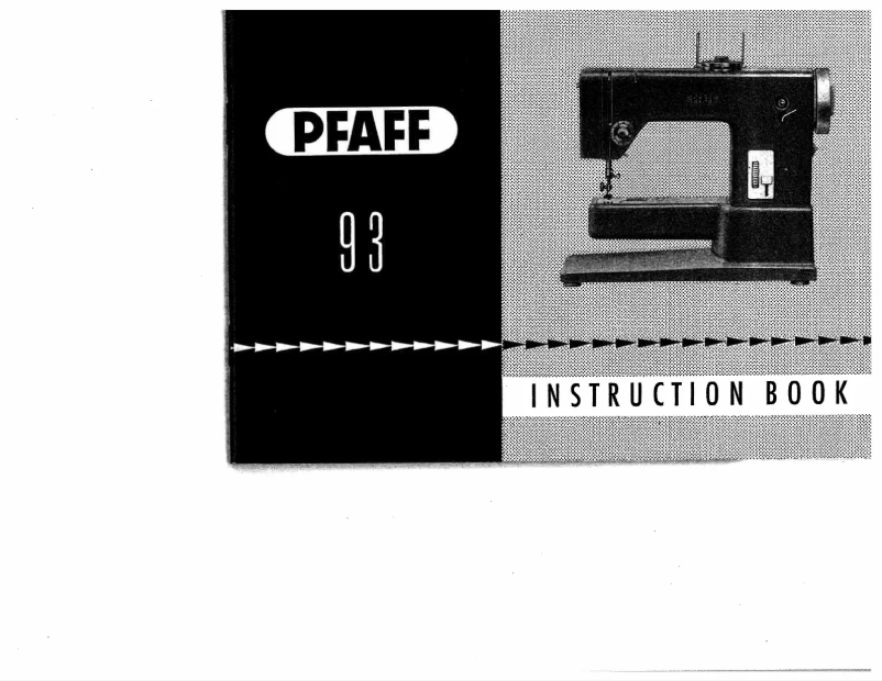 Page 1 de la notice Manuel utilisateur Pfaff 93