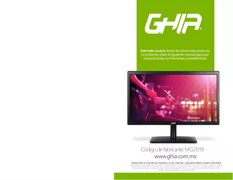 Image de la première page du manuel de l'appareil MG2019