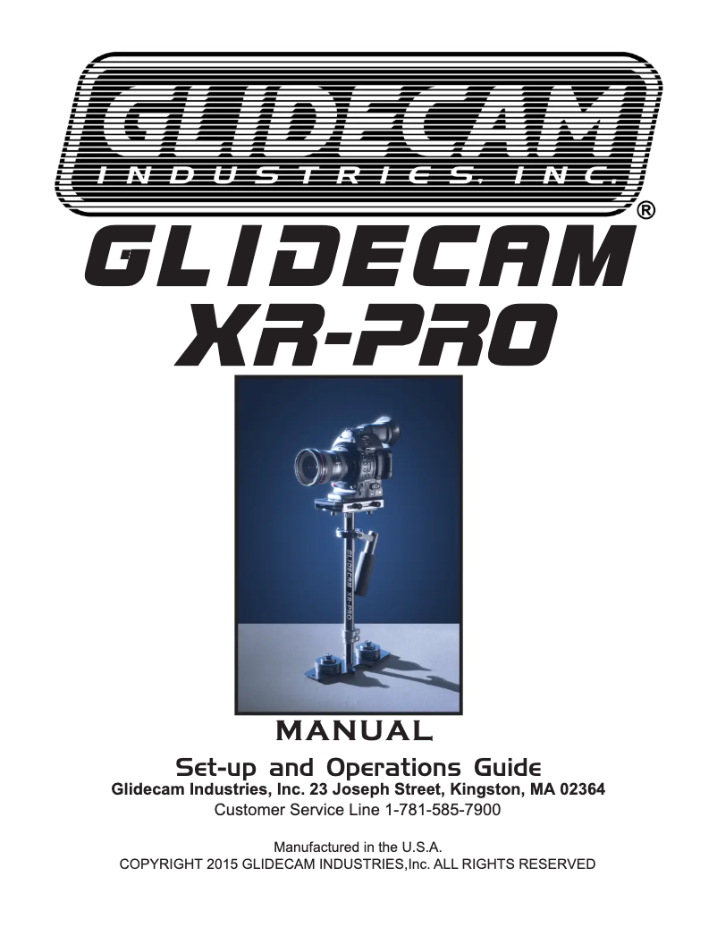 Page 1 de la notice Manuel utilisateur Glidecam XR-PRO