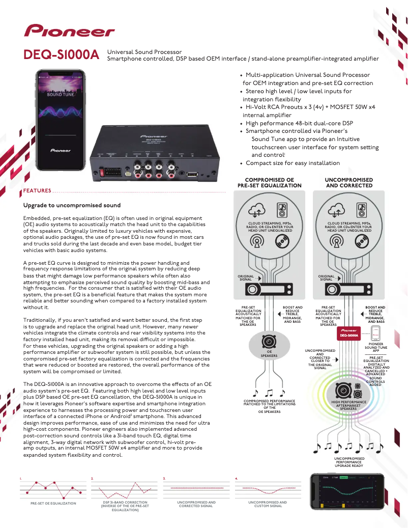 Page 1 de la notice Brochure Pioneer DEQ-S1000A