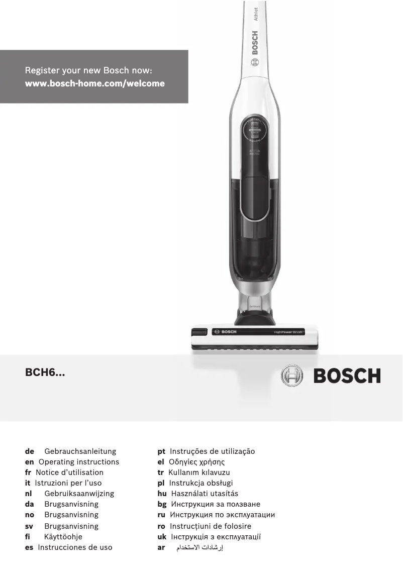 Page 1 de la notice Manuel utilisateur Bosch Athlet BCH732KAU