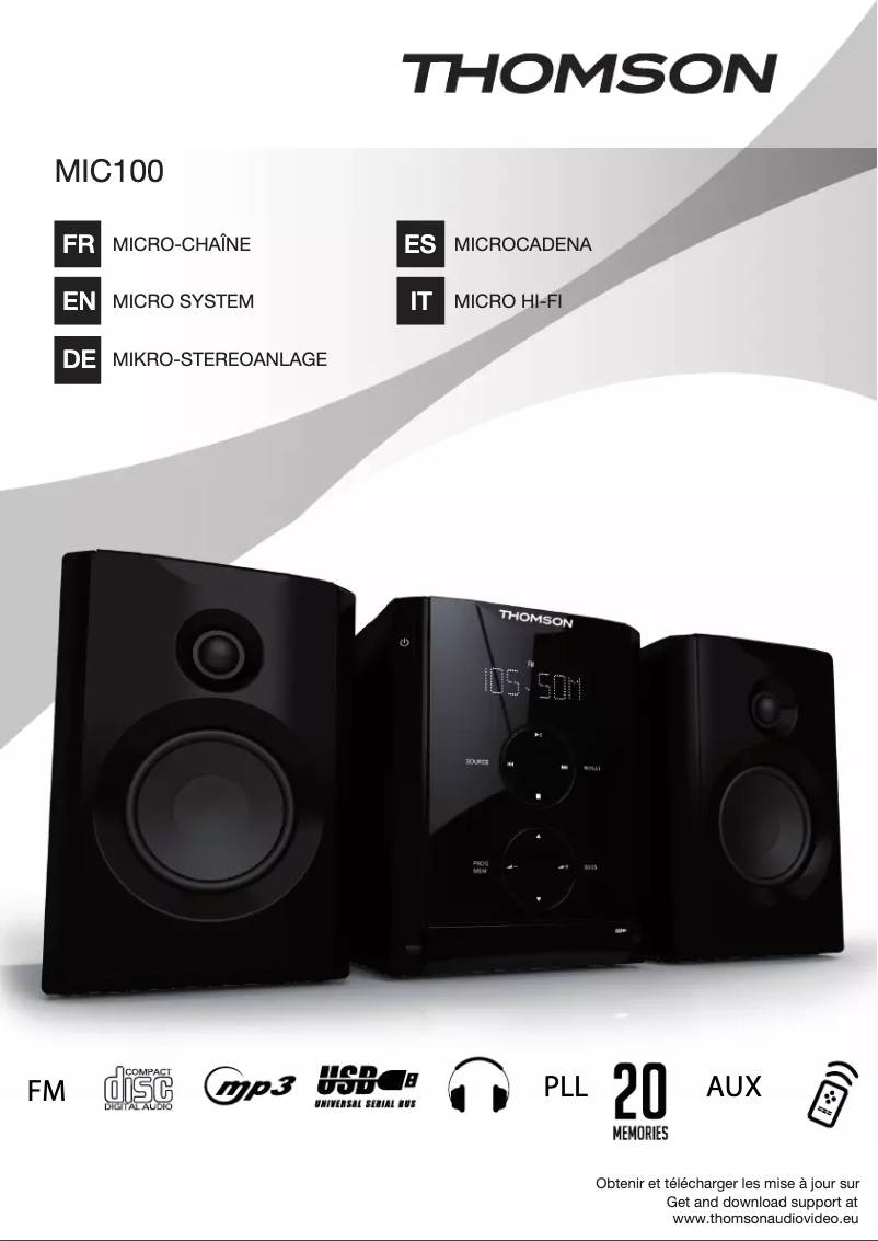 Imagen de la primera página del manual del dispositivo MIC100