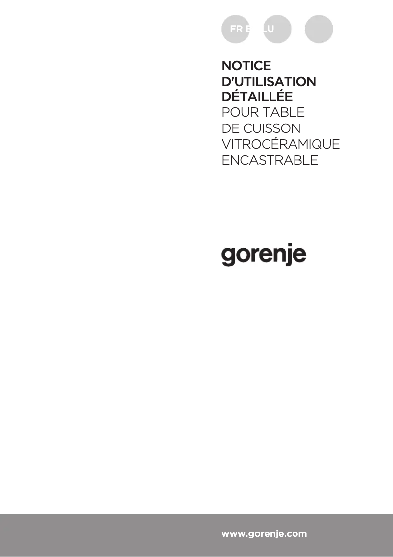 Page n°1 - Guide d'installation Gorenje ECS959BCSC