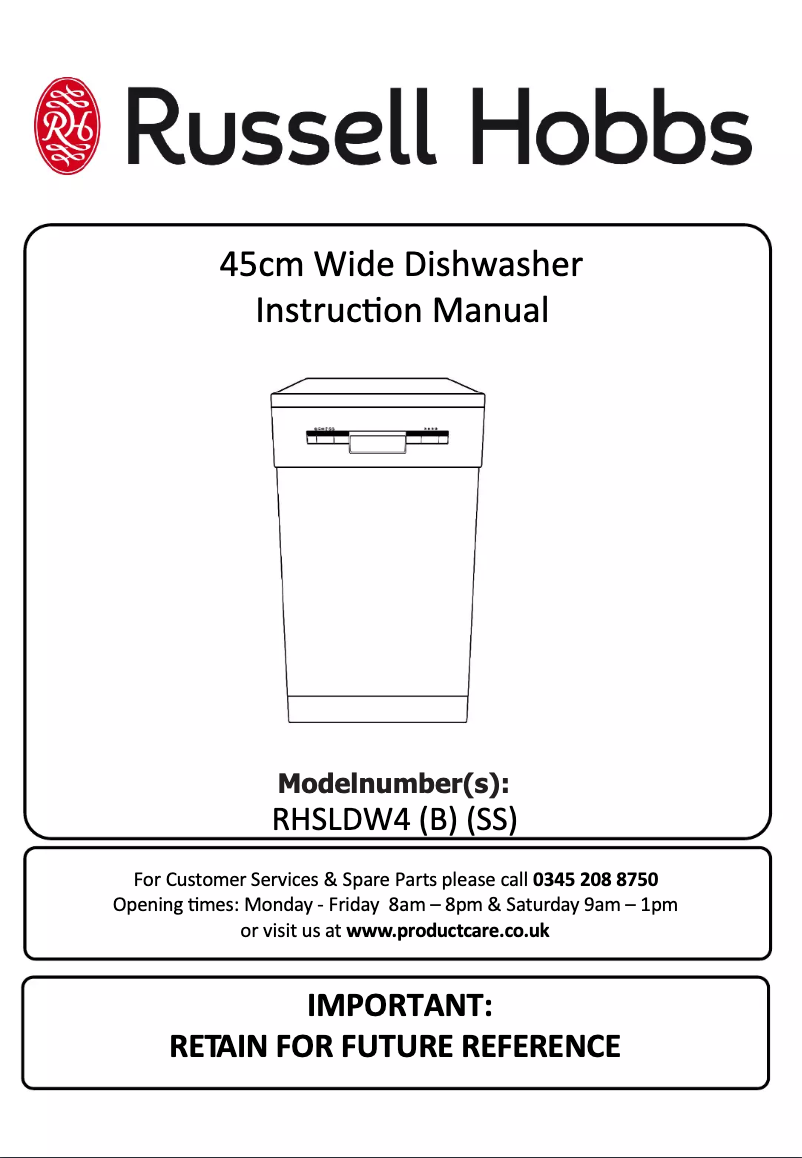Página 1 del manual Manual de usuario Russell Hobbs RHSLDW4