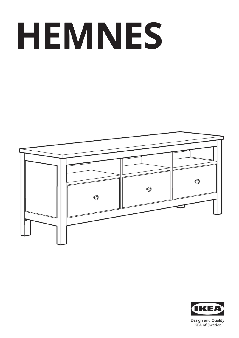 Page 1 de la notice Manuel utilisateur Ikea HEMNES 304.135.27
