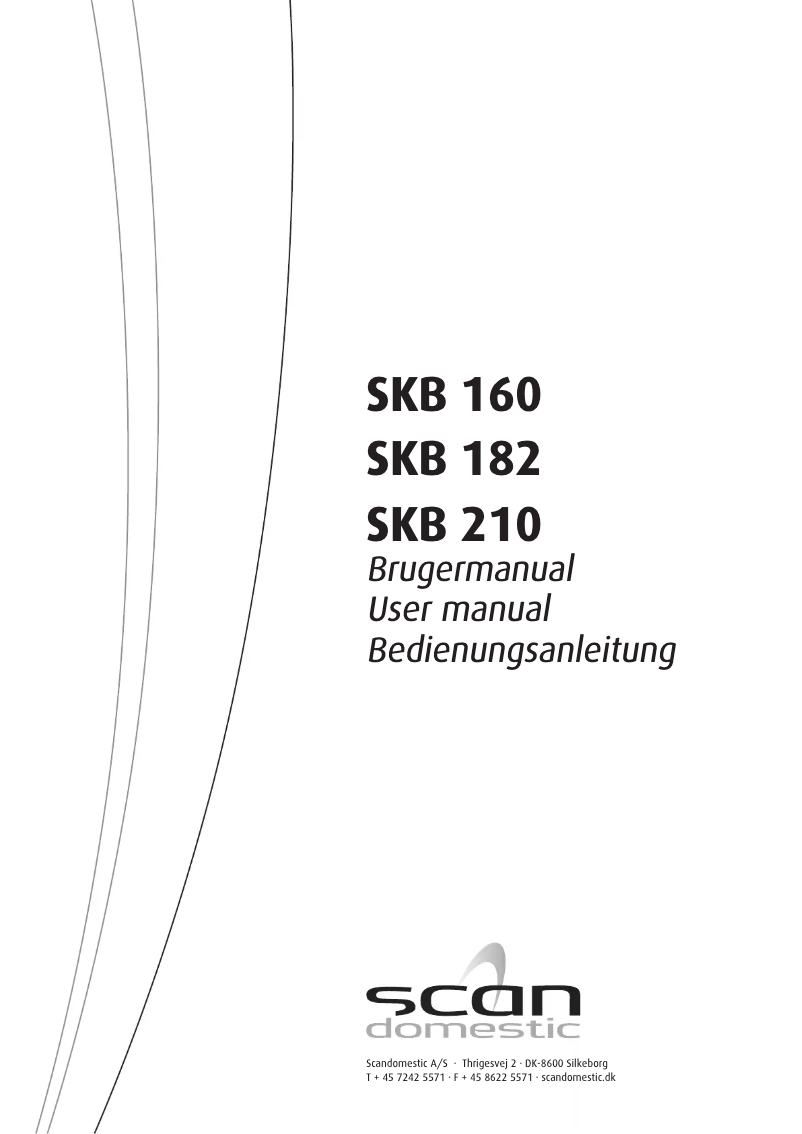 Page n°1 - Manuel utilisateur Scandomestic SKB 210