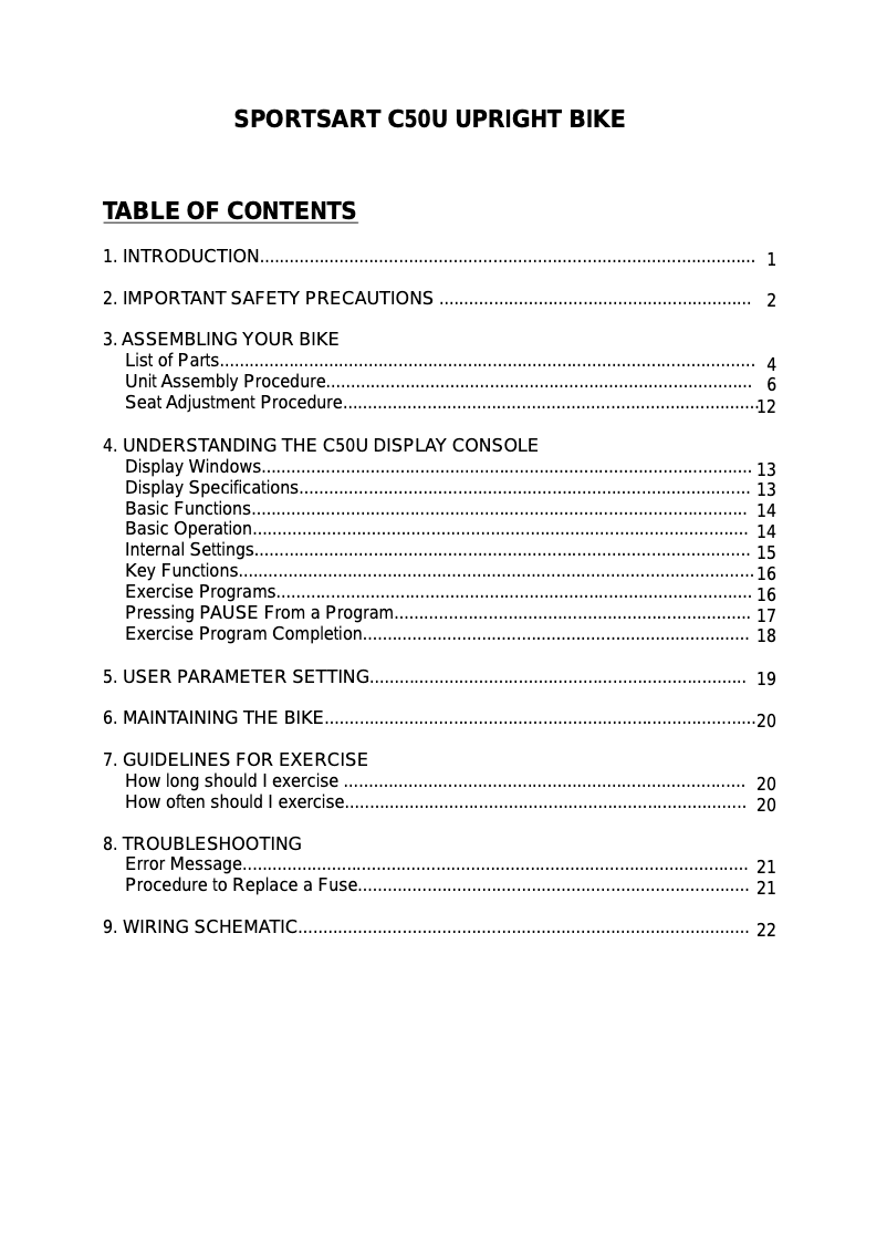 Image de la première page du manuel de l'appareil C50u