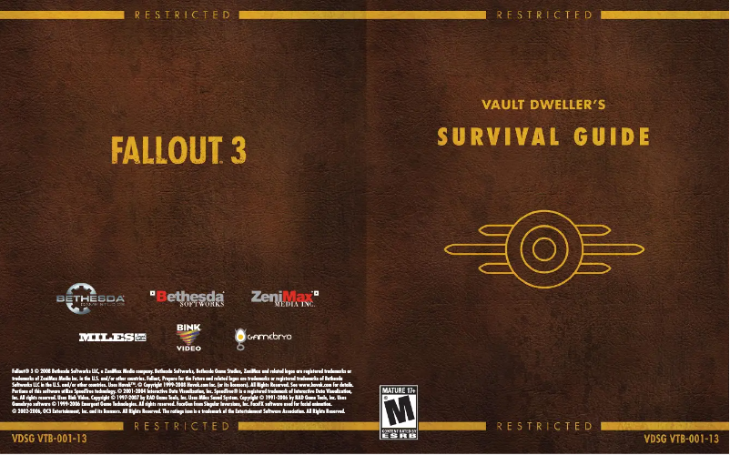 Page n°1 - Manuel utilisateur Sony Fallout 3 (PS3)