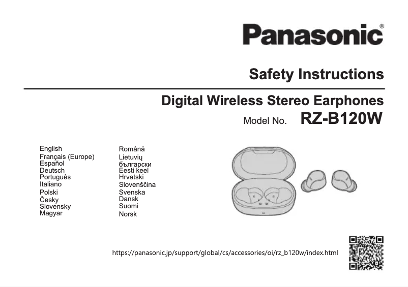 Image de la première page du manuel de l'appareil RZ-B120W