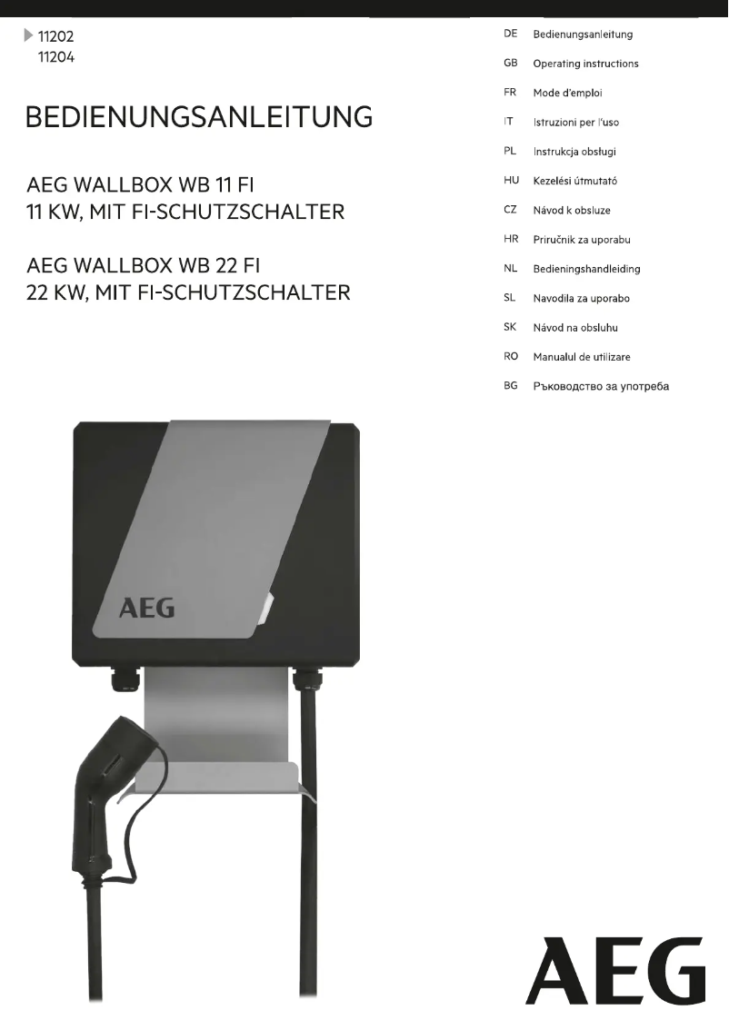 Página 1 del manual Manual de usuario AEG WB 11 FI