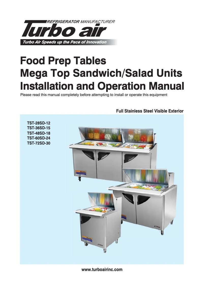 Imagen de la primera página del manual del dispositivo TST-48SD-18-N-GL