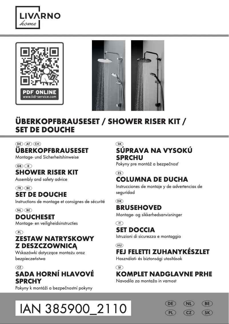 Page 1 de la notice Manuel utilisateur Livarno Lux HG08597A