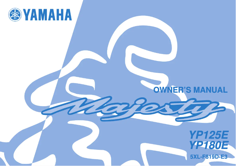 Page 1 de la notice Manuel utilisateur Yamaha Majesty 180 (2006)