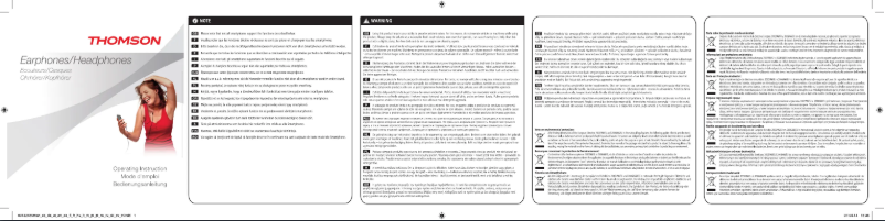 Página 1 del manual Manual de usuario Hama EAR3204W/BL