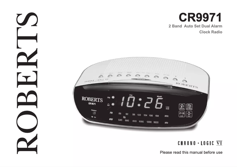 Image de la première page du manuel de l'appareil Chronologic VI CR9971