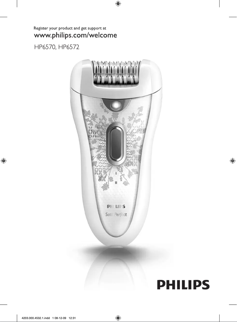 Page n°1 - Manuel utilisateur Philips SatinPerfect HP6572