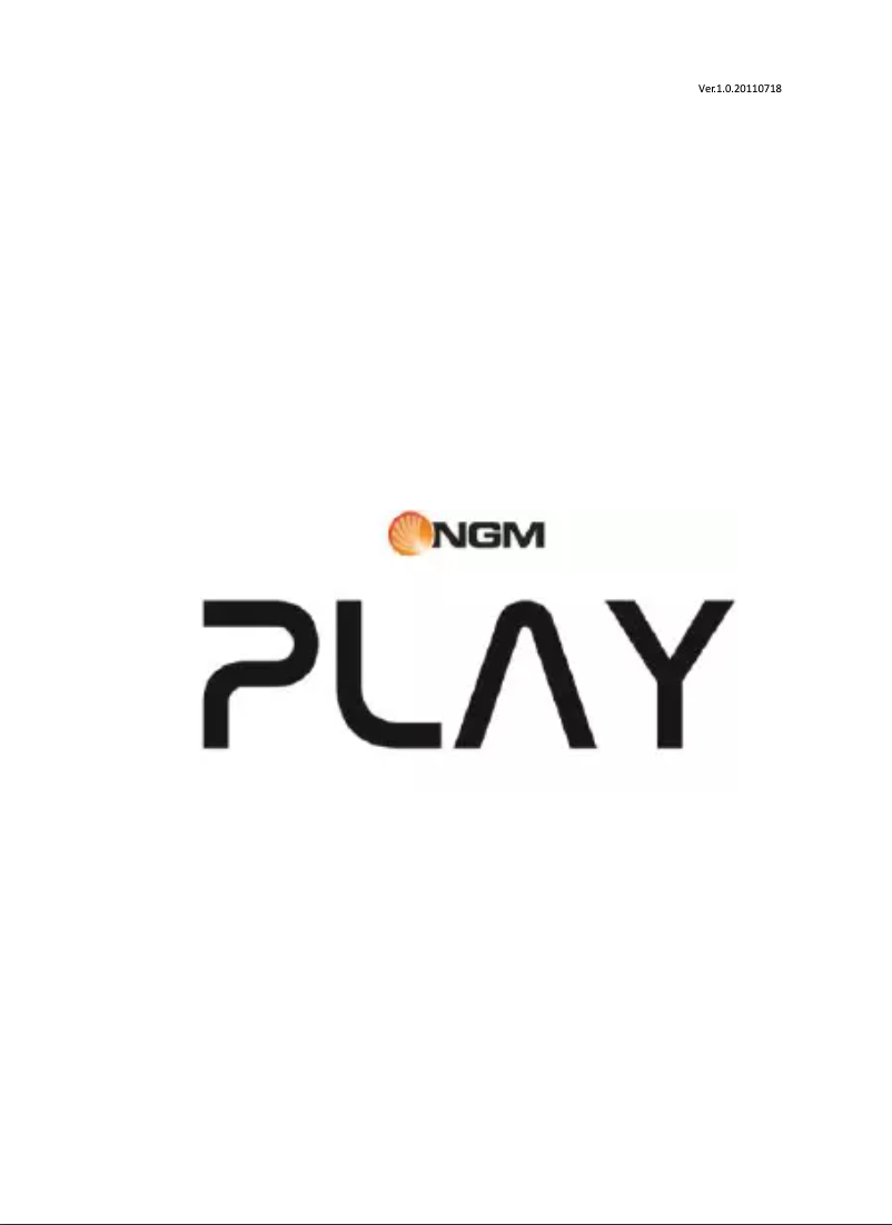 Page 1 de la notice Manuel utilisateur NGM-Mobile Play