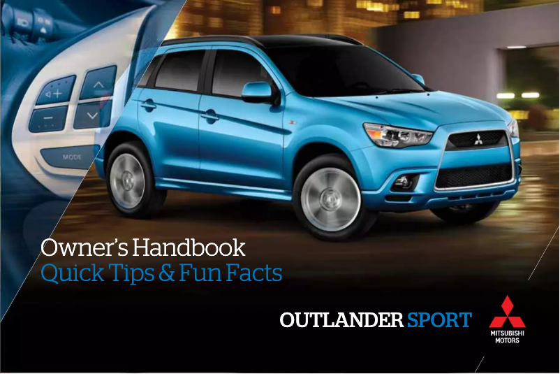 Image de la première page du manuel de l'appareil Outlander Sport (2011)