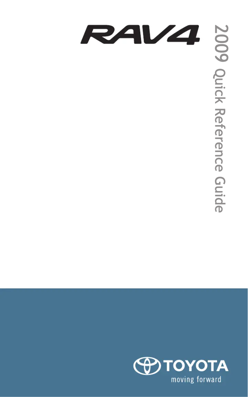 Page 1 de la notice Manuel utilisateur Toyota RAV4 (2009)