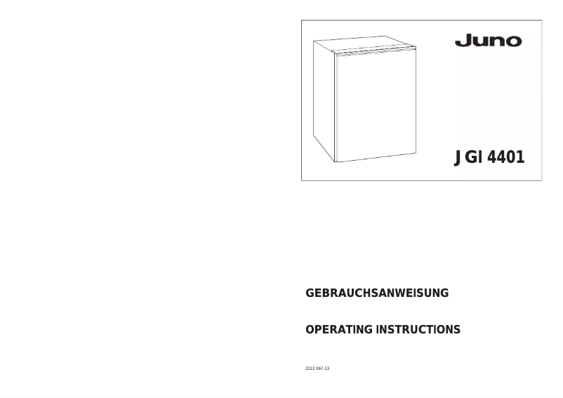 Page 1 de la notice Manuel utilisateur Juno JGI4401