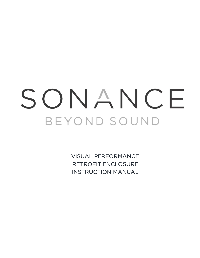 Page 1 de la notice Instructions / montage Sonance Visual Performance