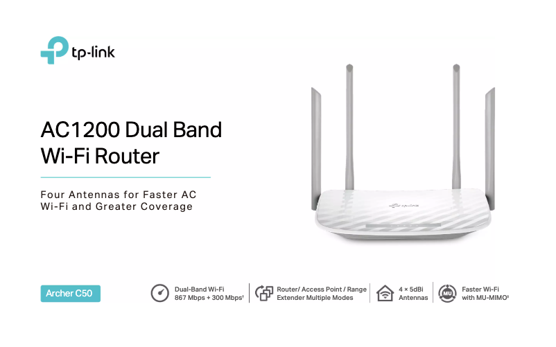 Image de la première page du manuel de l'appareil Archer C50