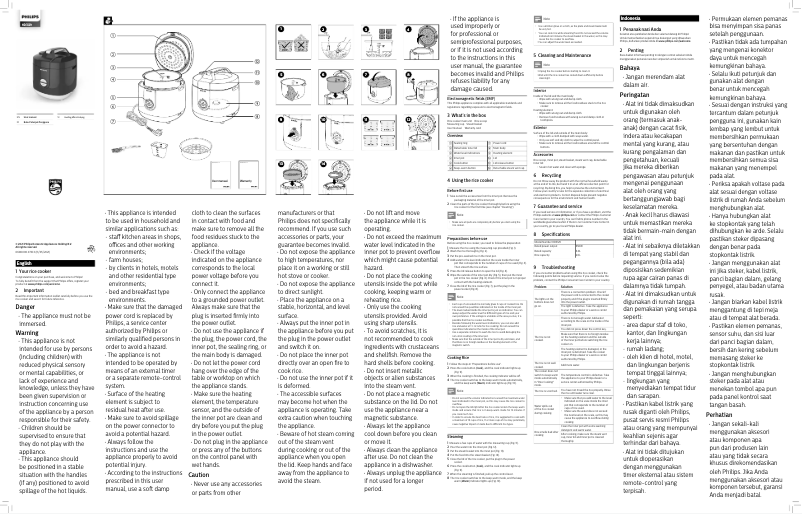 Page 1 de la notice Manuel utilisateur Philips Daily Collection HD3129