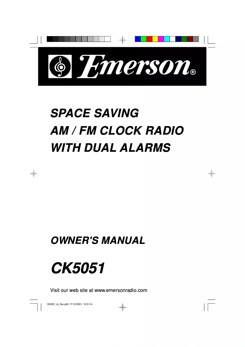 Page 1 de la notice Manuel utilisateur Emerson CK5051