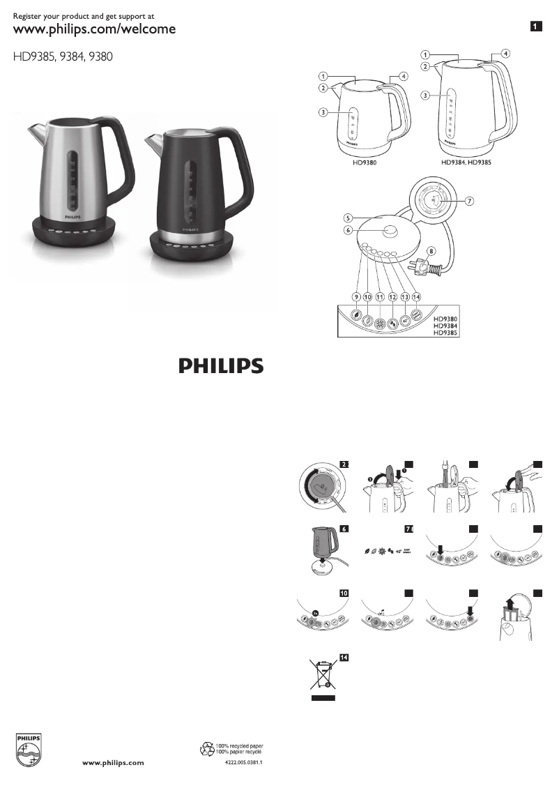 Imagen de la primera página del manual del dispositivo HS9380