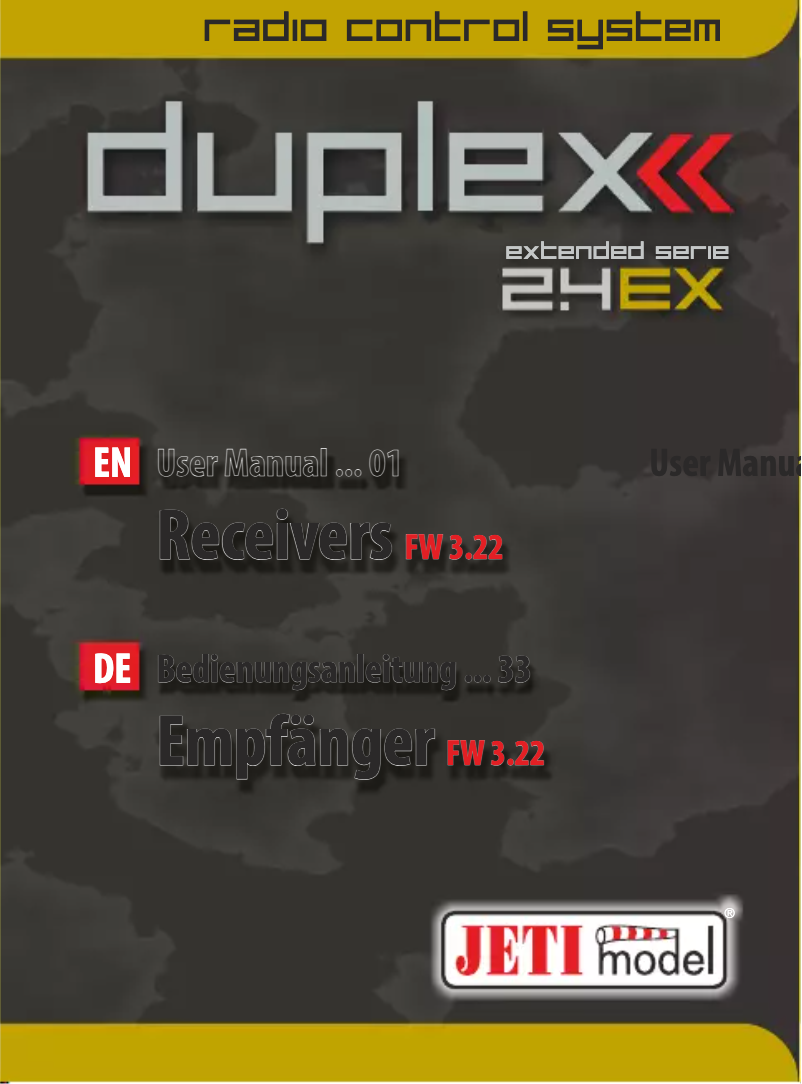 Page n°1 - Manuel utilisateur JETI JDEX-R5L