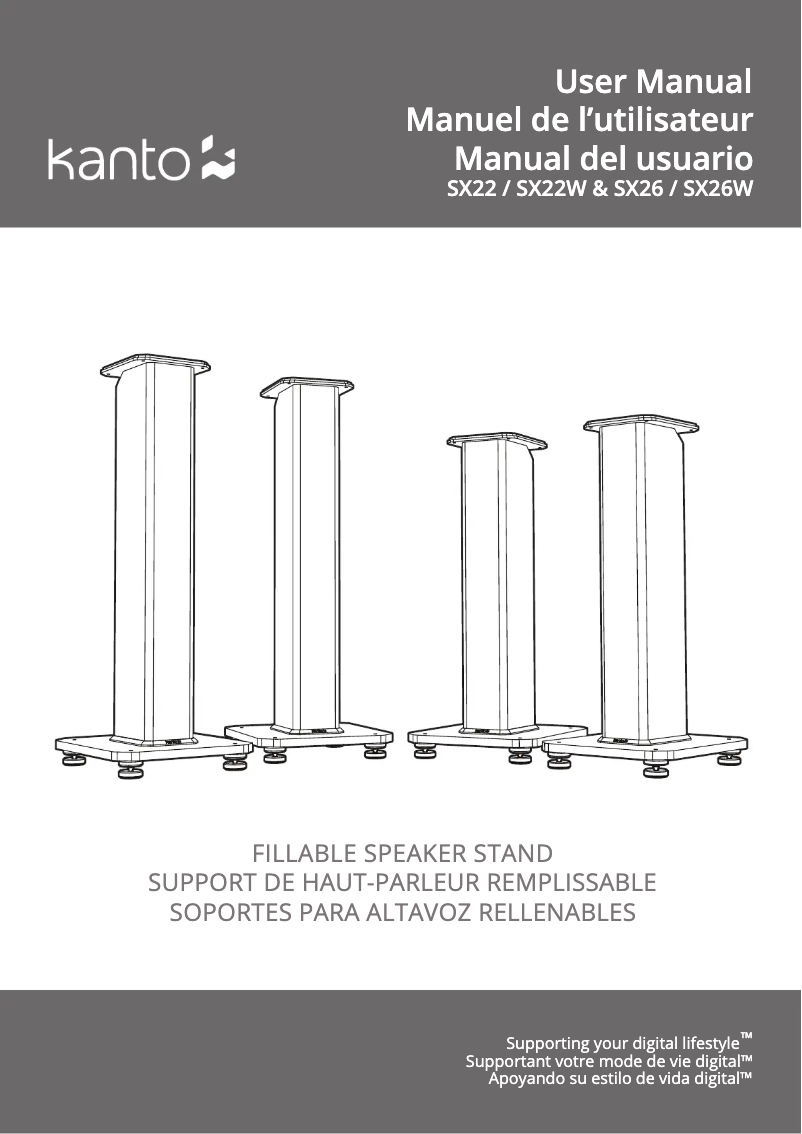 Page 1 de la notice Manuel utilisateur Kanto SX26W