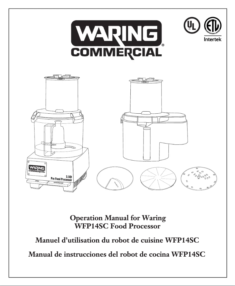 Imagen de la primera página del manual del dispositivo WFP14SC