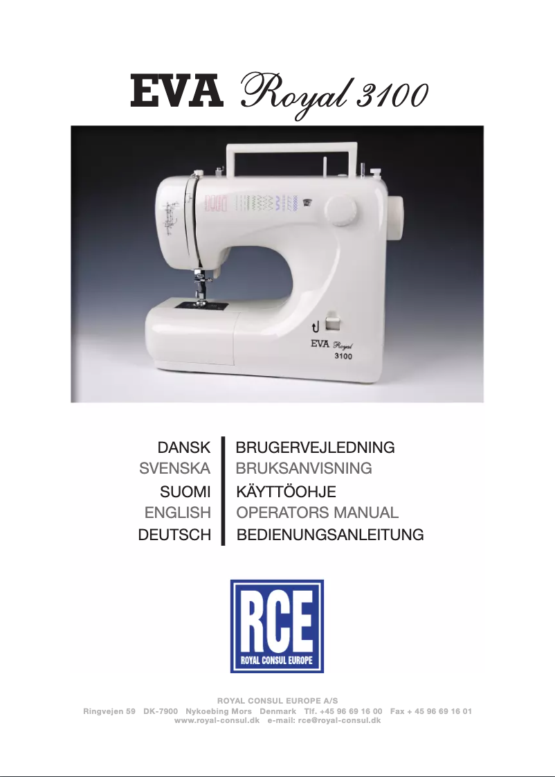 Page n°1 - Manuel utilisateur RCE EVA Royal 3100
