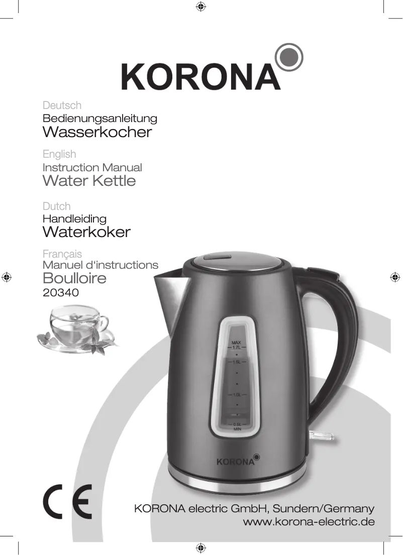 Page n°1 - Manuel utilisateur Korona 20340