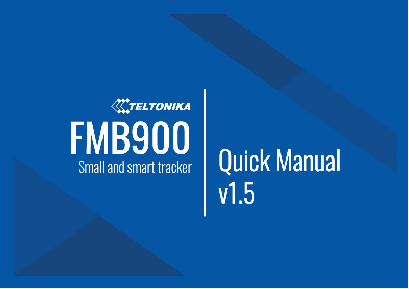 Image de la première page du manuel de l'appareil FMB900