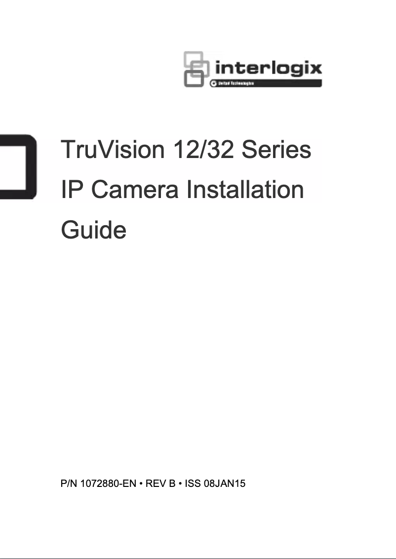Page n°1 - Manuel utilisateur Interlogix TruVision TVD-1204