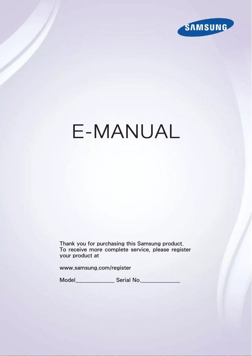 Page 1 de la notice Manuel utilisateur Samsung UA55F9000AT
