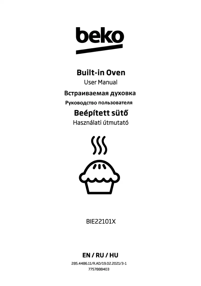 Page 1 de la notice Manuel utilisateur Beko BIE22101X