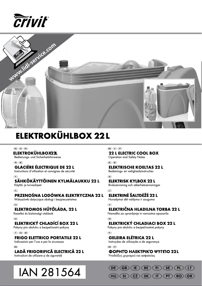 Page n°1 - Manuel utilisateur Crivit IAN 273491