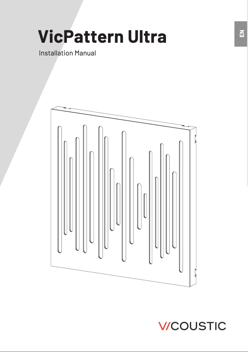 Page n°1 - Manuel utilisateur Vicoustic VicPattern Ultra