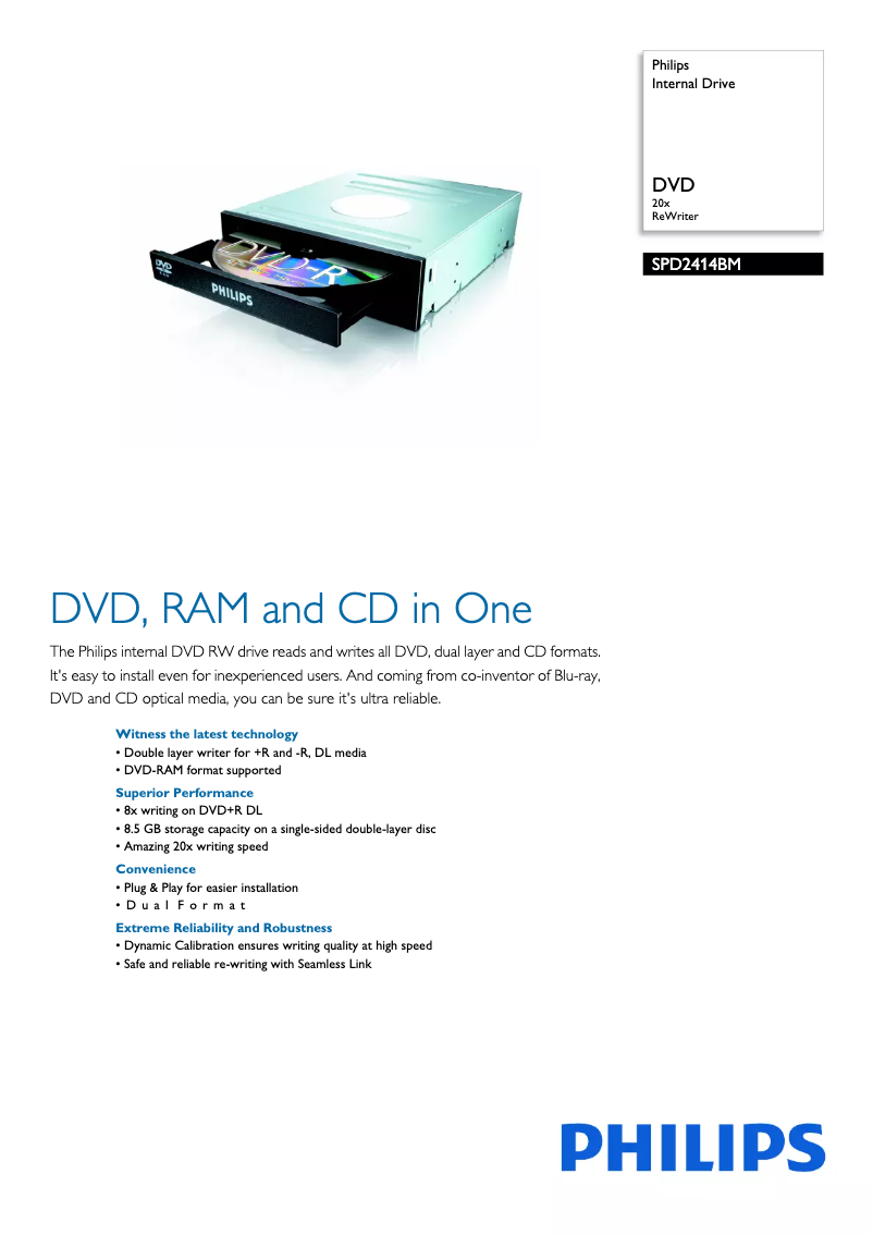 Page n°1 - Brochure Philips SPD2414BM