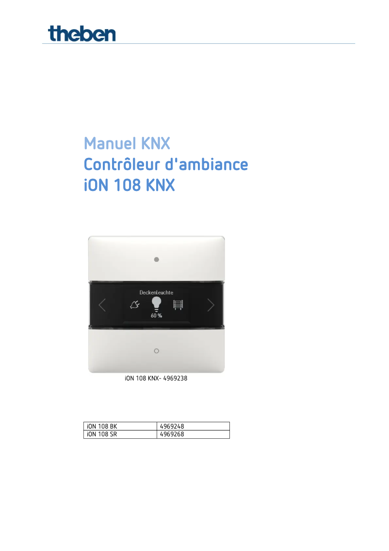 Image de la première page du manuel de l'appareil iON 108 KNX