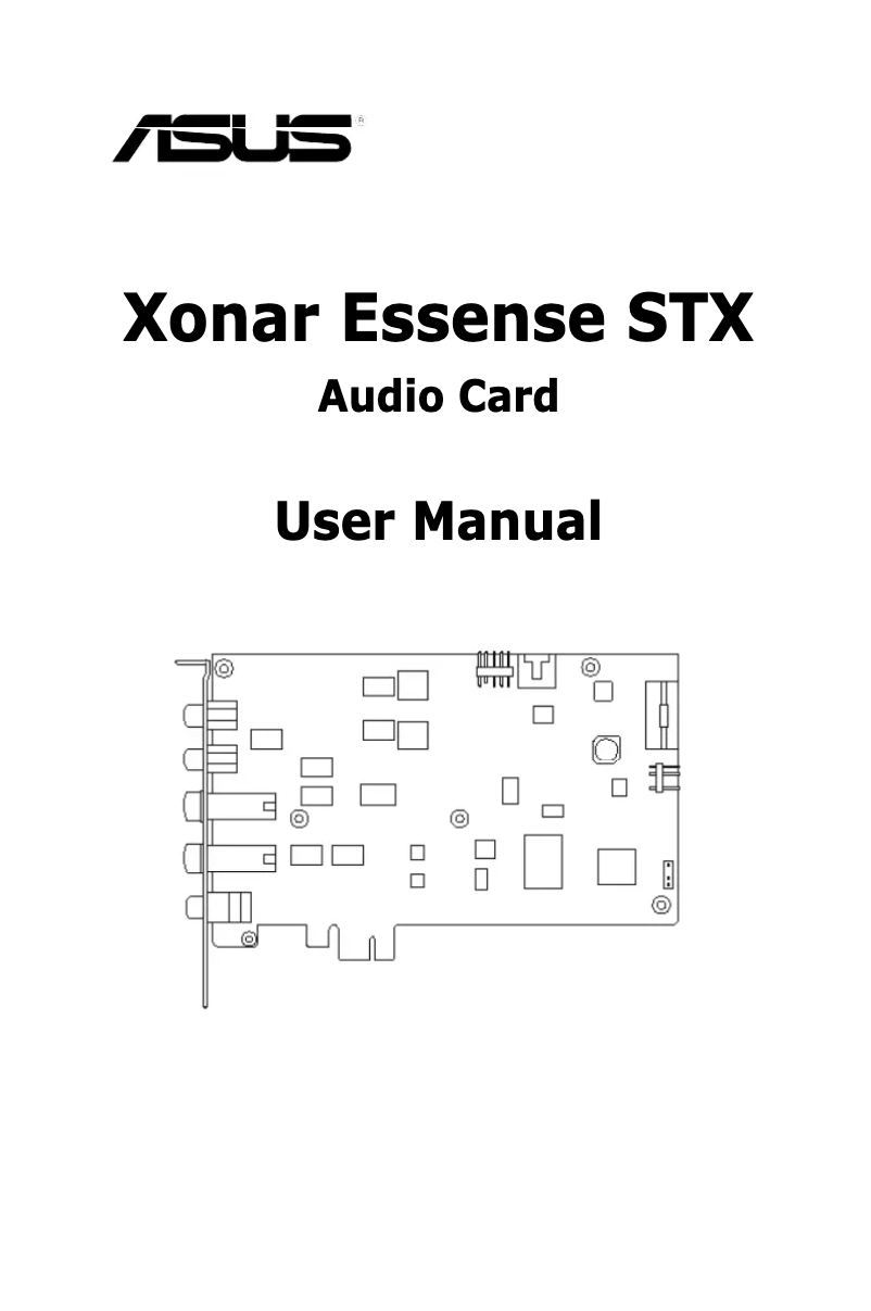 Image de la première page du manuel de l'appareil Xonar Essence STX